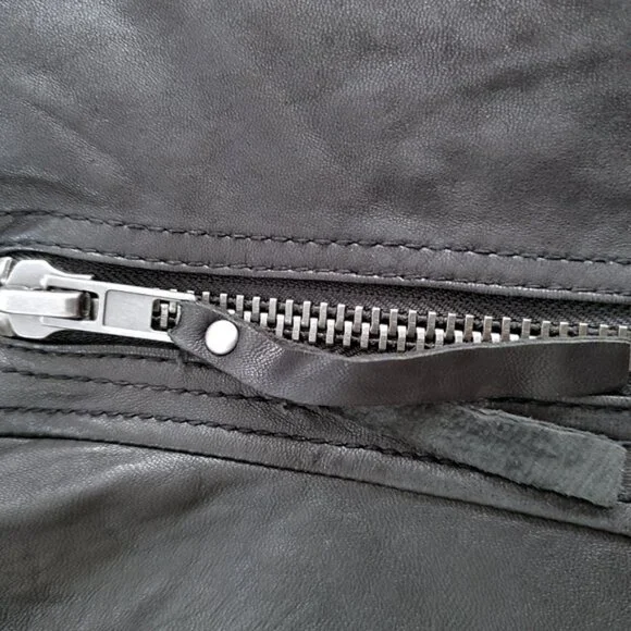 Michael Kors studded leather moto jacket S small EUC - Picture 8 of 8